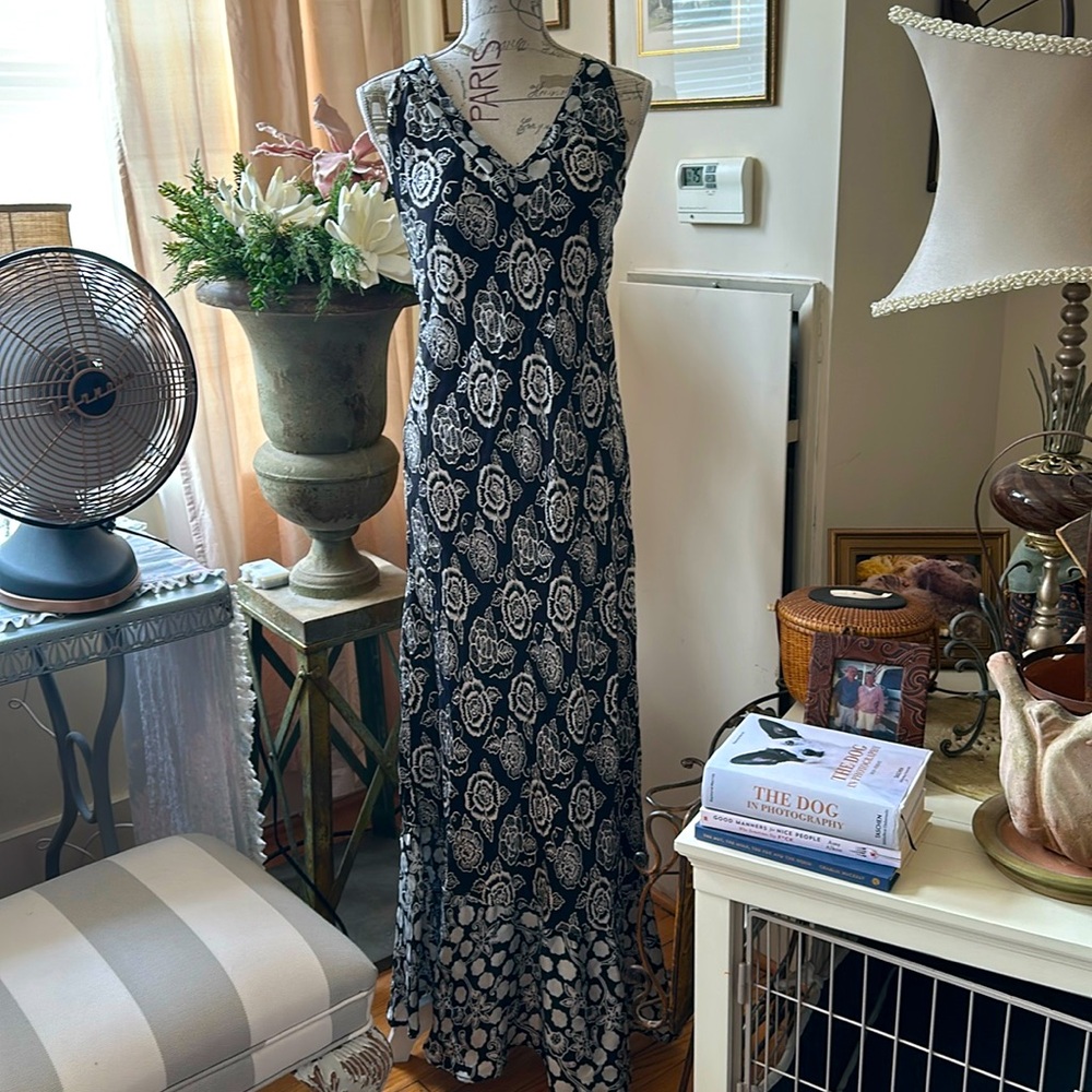 Sexy Black and White Maxi Dress